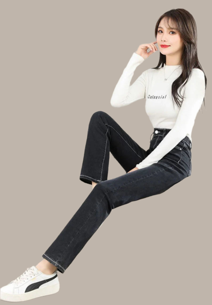 KK BRAND | High-Waisted Winter Denim for Women & GIRLS | SMART SLIM FIT | COTTON-STRETCH BLEND 2025