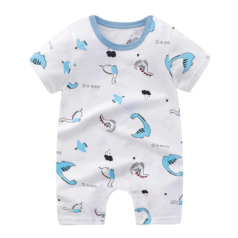 White Contrast Cartoon Romper – Spring &amp; Autumn Edition  By KK BRAND – For Your Little One’s Everyday Adventures 2025
