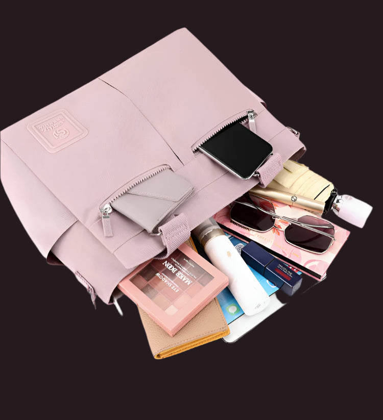 👜 KK BRAND – Leather-Nylon Shoulder Tote Bag Where Elegance Meets Everyday Function 2025