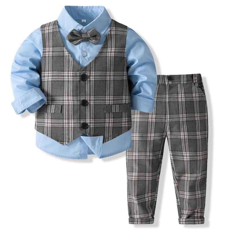 KK BRAND -Kids’ 3-Piece Gentleman Suit Set –  For birthdays, weddings, or special family events 2025