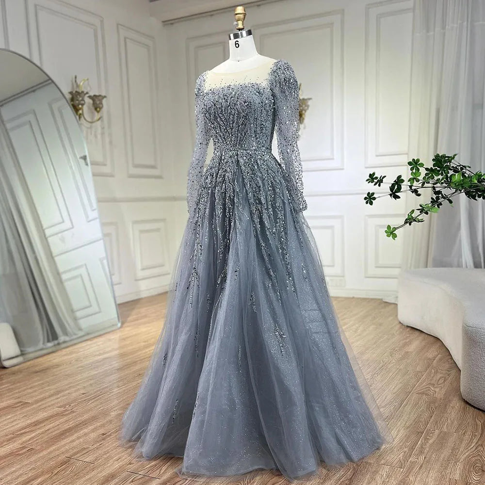 💫 Exquisite Full-Sleeve Tulle A-Line Dress – KK BRAND Signature Elegance  women and girls who appreciate timeless beauty. 2025