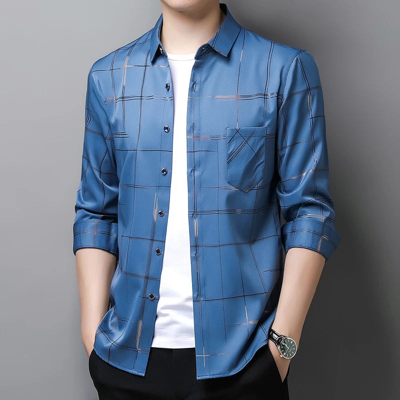 🖤 KK BRAND Men’s Check Design Smart Casual Shirt – The Elevated All-Season Classic 🖤 | 2025