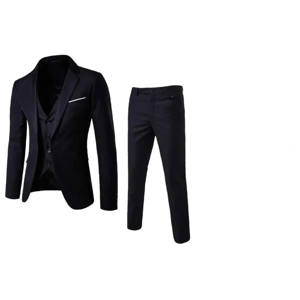 💼 KK BRAND Men’s 3-Piece Formal Suit – Slim Fit Elegance for Business & Special Occasions | 2025