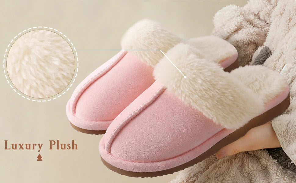 KK BRANDS WOMEN'S FAUX FUR SLIPPERS – COZY INDOOR STYLE WITH LUXE COMFORT | 2025