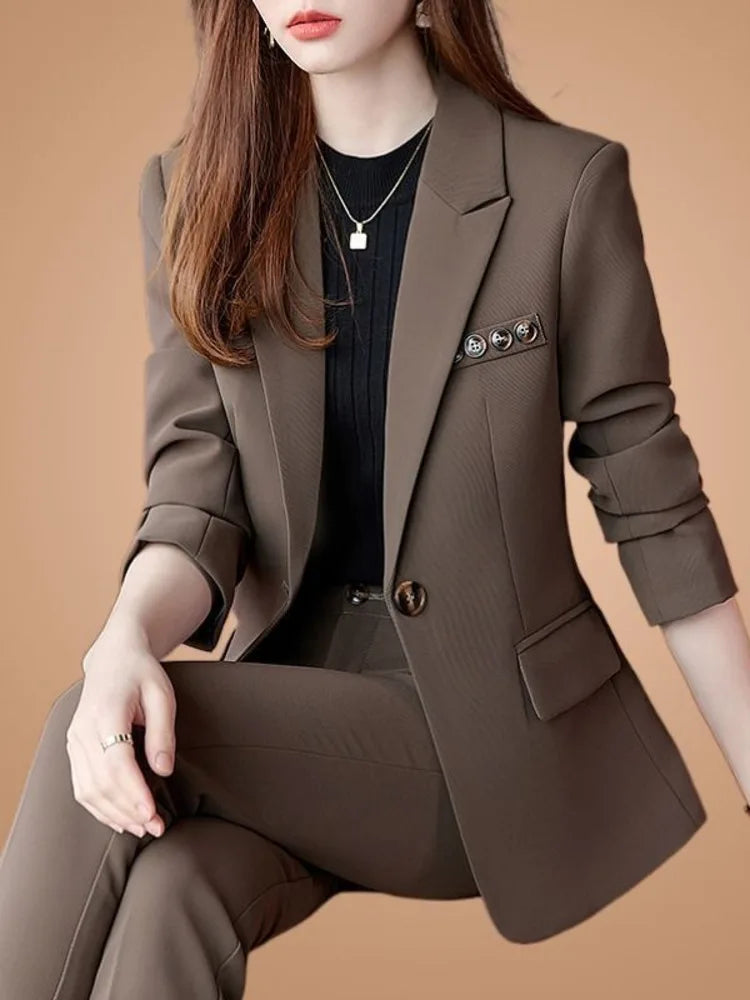 Women's 2-Piece Office Suit – Fly Blazer Set | KK BRAND  Elegant,2025