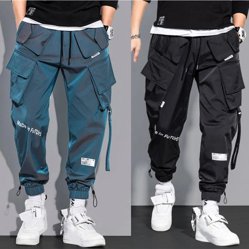 🔥 ✨ KK BRAND BLACK & CONTRAST BLUE CARGO TROUSERS FOR MEN | 2025