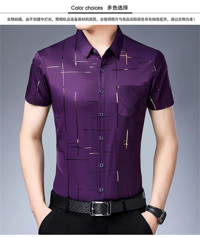 🖤 KK BRAND Men’s Smart Casual Short-Sleeve Dress Shirt – The Perfect Blend of Style &amp; Comfort 🖤| 2025