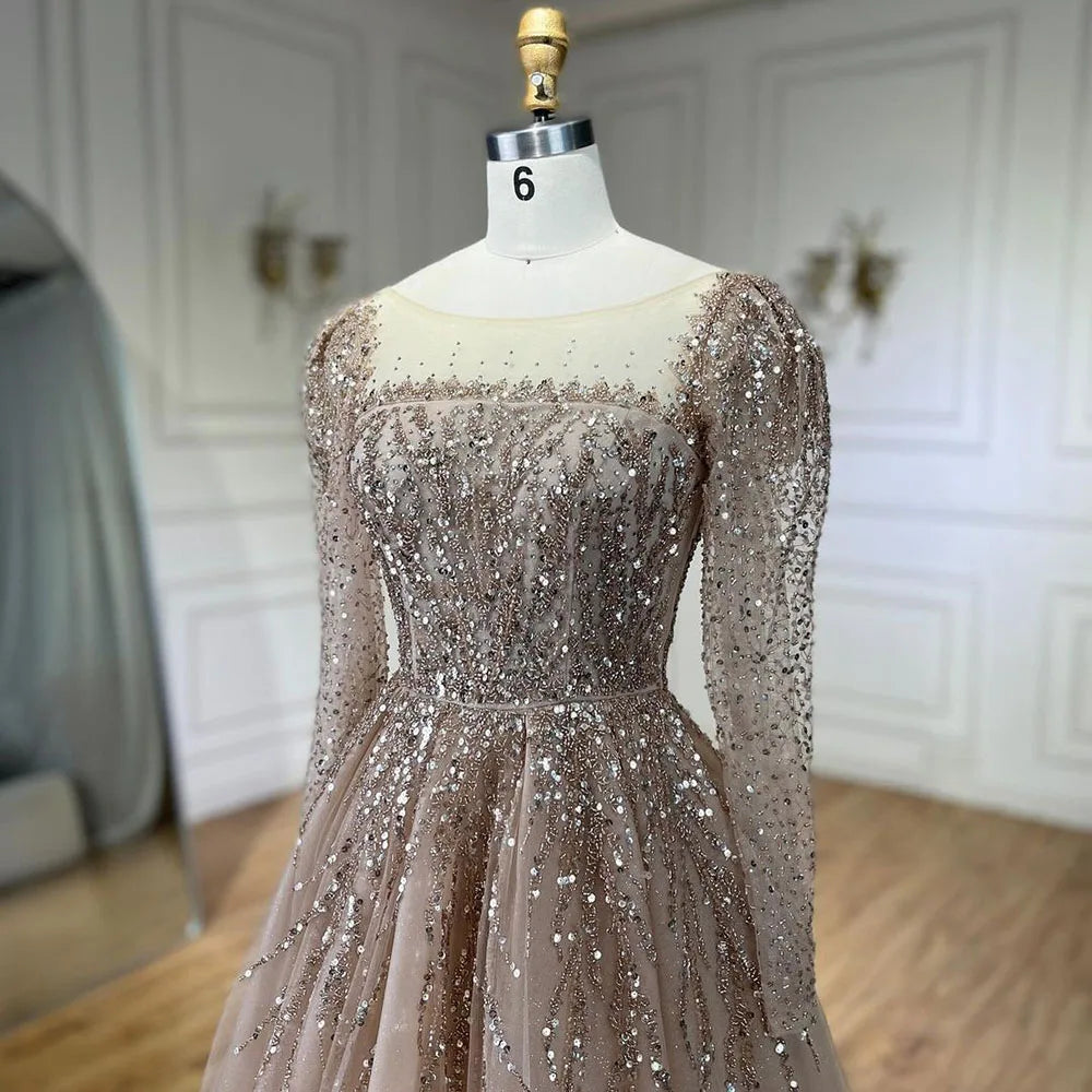 💫 Exquisite Full-Sleeve Tulle A-Line Dress – KK BRAND Signature Elegance  women and girls who appreciate timeless beauty. 2025