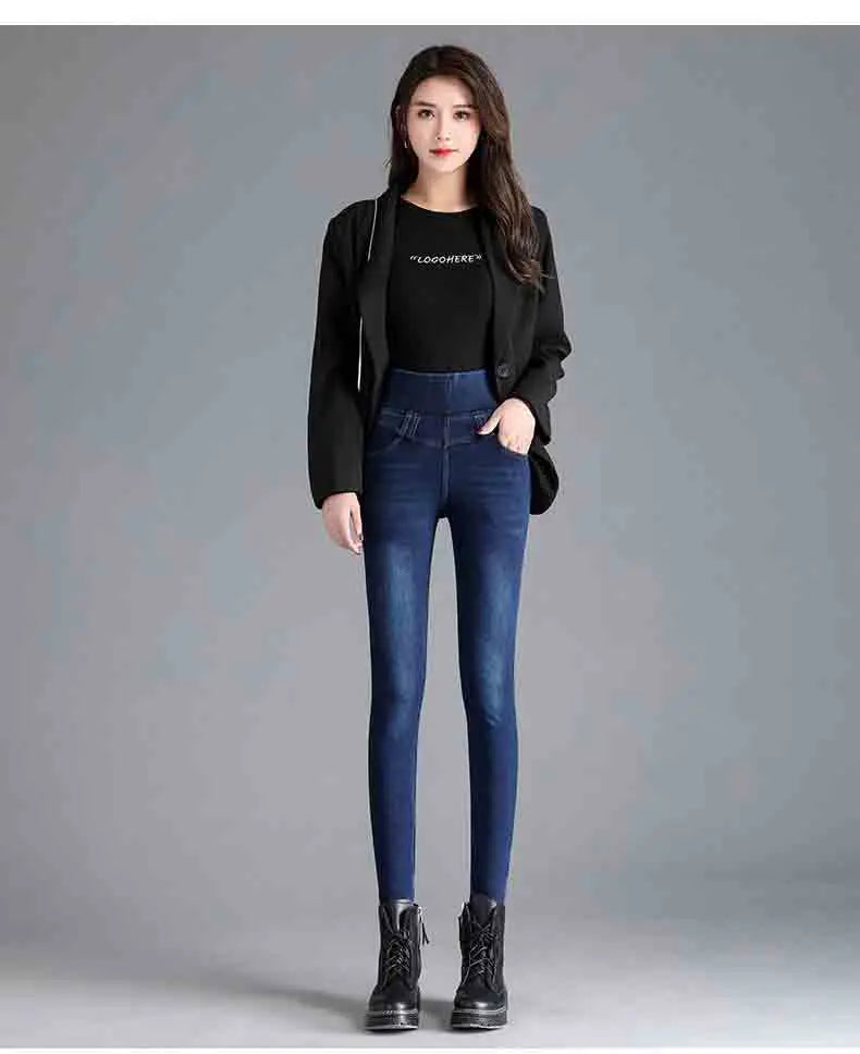 ✨ KK BRAND HIGH-WAISTED STRETCH DENIM JEANS FOR WOMEN | SPRING 2025