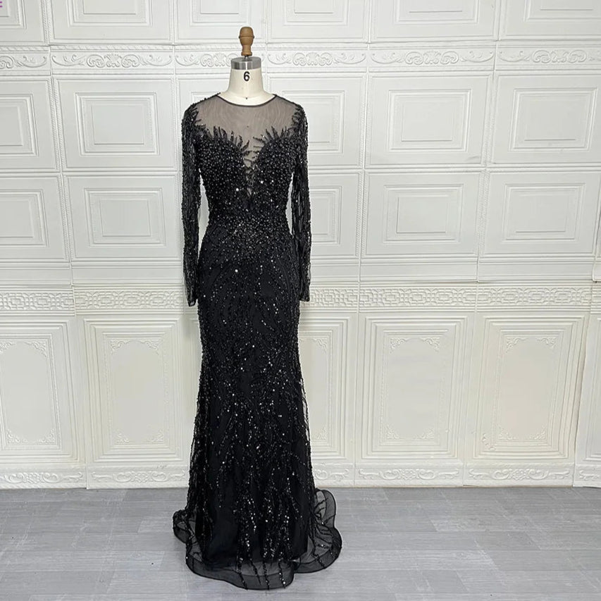 ✨ KK BRAND | ELEGANT BEADED SILK WASHING WEAR EVENING GOWN – WOMEN’S FORMAL TULLE MASTERPIECE | 2025