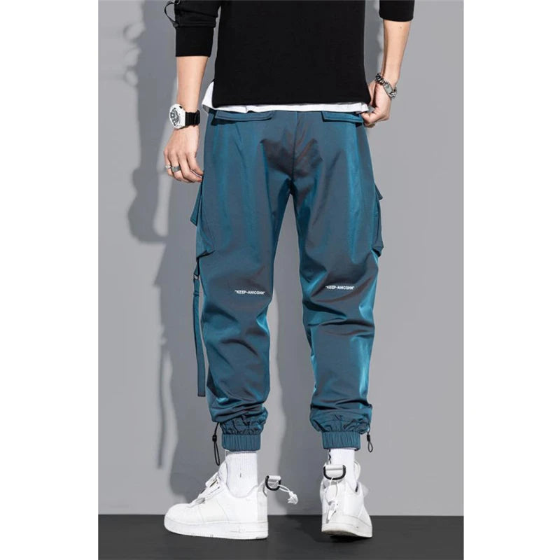 🔥 ✨ KK BRAND BLACK & CONTRAST BLUE CARGO TROUSERS FOR MEN | 2025