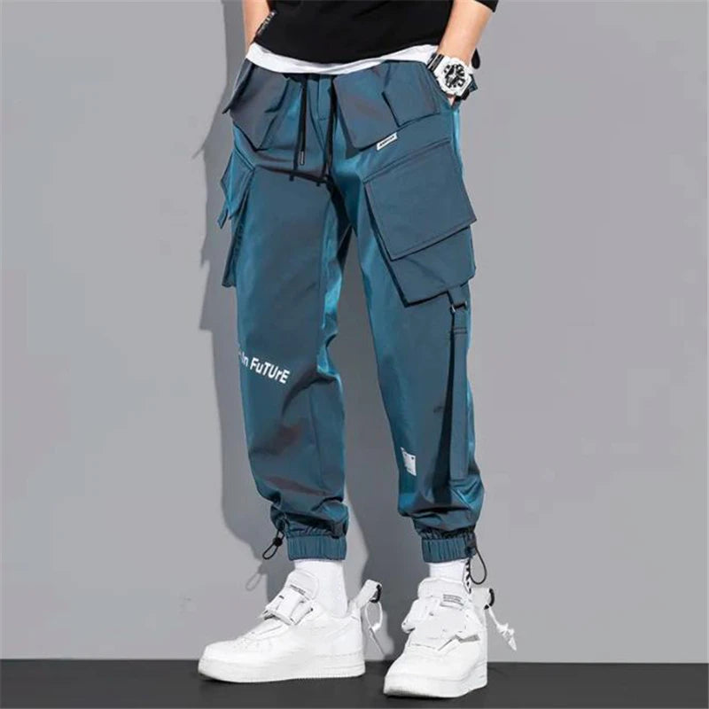 🔥 ✨ KK BRAND BLACK & CONTRAST BLUE CARGO TROUSERS FOR MEN | 2025