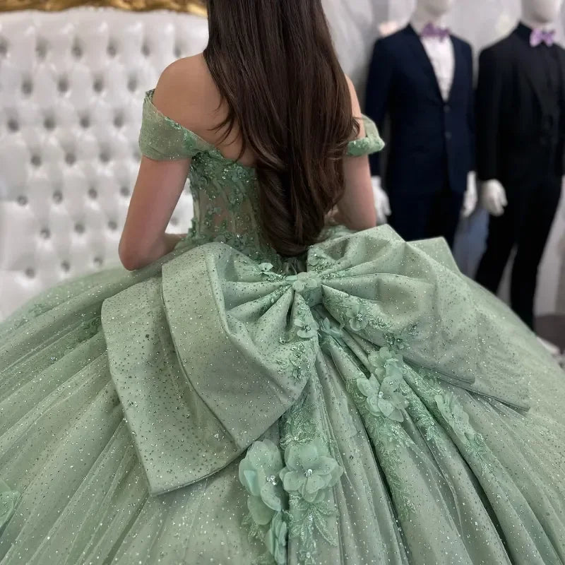 ✨ KK BRAND GLITTERING SAGE GREEN BRIDAL BALL GOWN FOR WOMEN | 2025