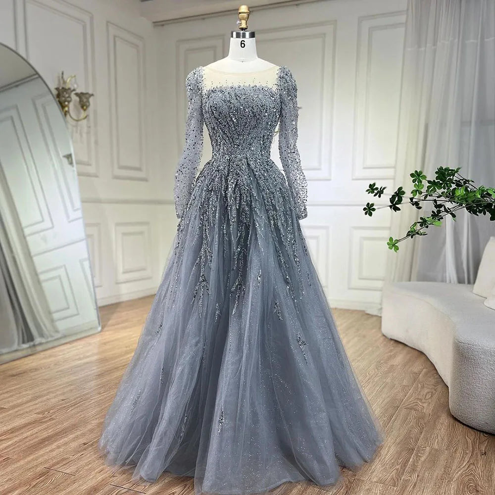 💫 Exquisite Full-Sleeve Tulle A-Line Dress – KK BRAND Signature Elegance  women and girls who appreciate timeless beauty. 2025