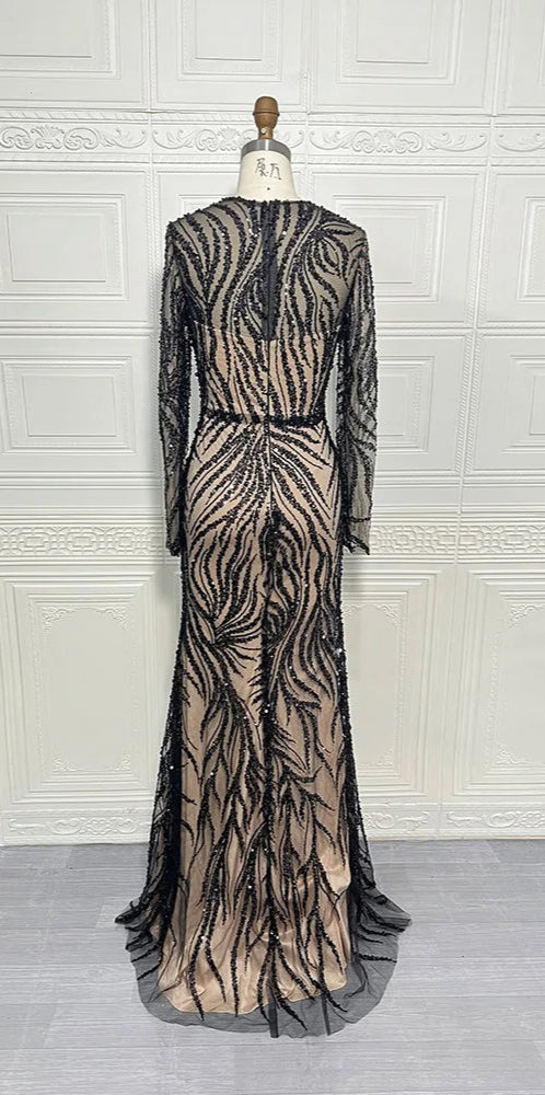 ✨ KK BRAND | ELEGANT BEADED SILK WASHING WEAR EVENING GOWN – WOMEN’S FORMAL TULLE MASTERPIECE | 2025