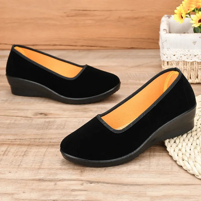 KK BRAND | Women's Pointed Toe Cotton Fabric Flats – Lightweight Elegance for Everyday Wear |2025