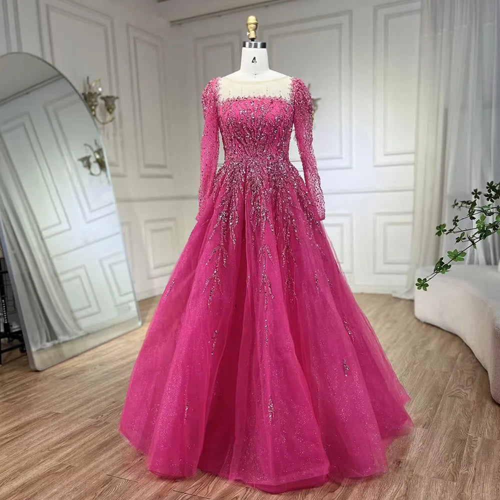 💫 Exquisite Full-Sleeve Tulle A-Line Dress – KK BRAND Signature Elegance  women and girls who appreciate timeless beauty. 2025
