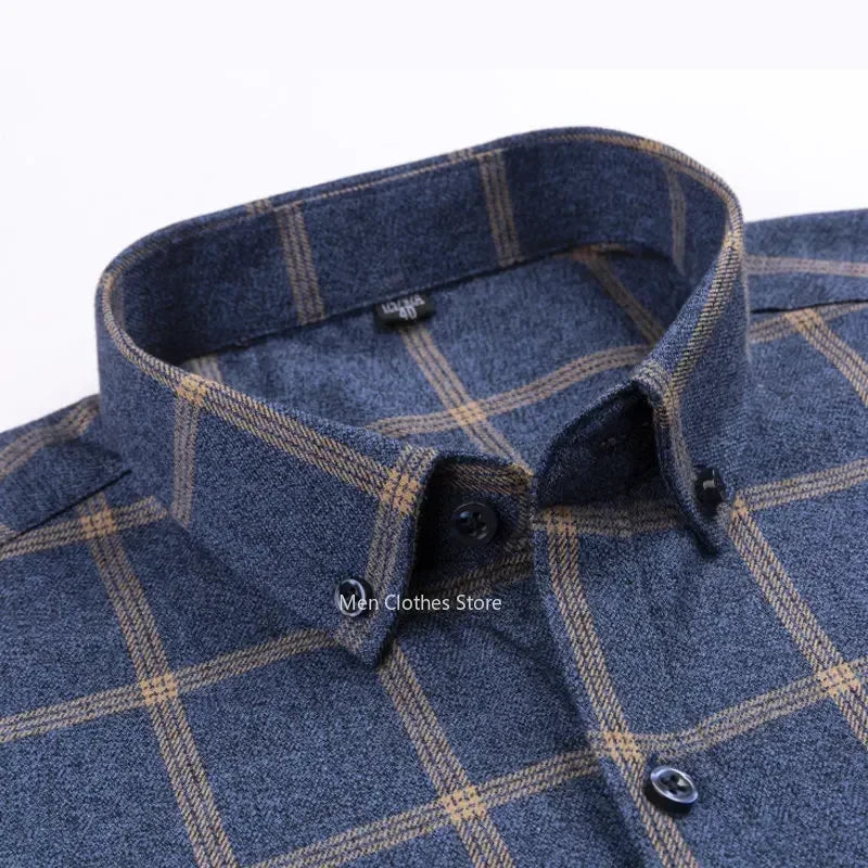 🖤 KK BRAND Men’s Classic Plaid Flannel Shirt – Smart Casual Comfort in Timeless Style 🖤 | 2025