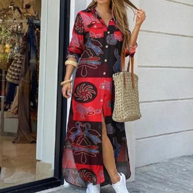✨ KK BRAND Women’s Front-Open Printed Long Gown Dress – Smart, Elegant, and Effortlessly Chic & STYLISH DRESS 2025