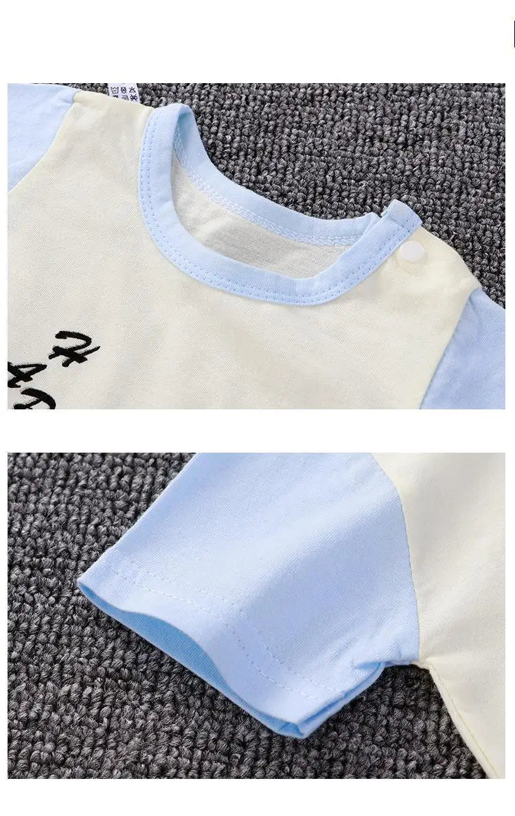 White Contrast Cartoon Romper – Spring &amp; Autumn Edition  By KK BRAND – For Your Little One’s Everyday Adventures 2025