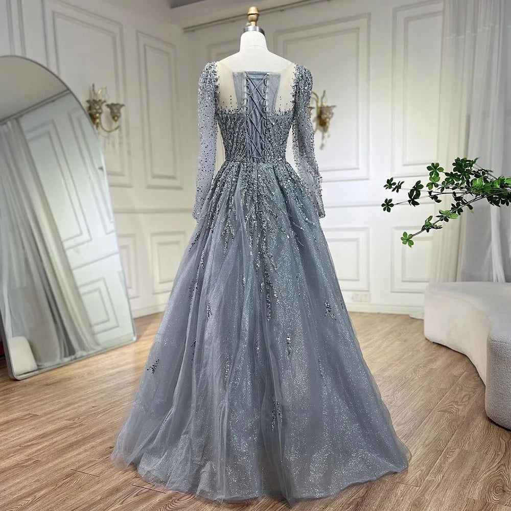 💫 Exquisite Full-Sleeve Tulle A-Line Dress – KK BRAND Signature Elegance  women and girls who appreciate timeless beauty. 2025