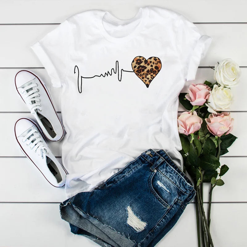 KK BRANDS WOMEN’S PRINTED HEART T-SHIRT – EVERYDAY CHARM WITH A TOUCH OF LOVE | 2025