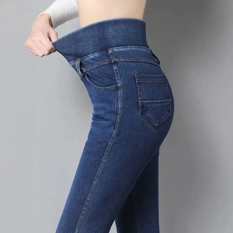 ✨ KK BRAND HIGH-WAISTED STRETCH DENIM JEANS FOR WOMEN | SPRING 2025