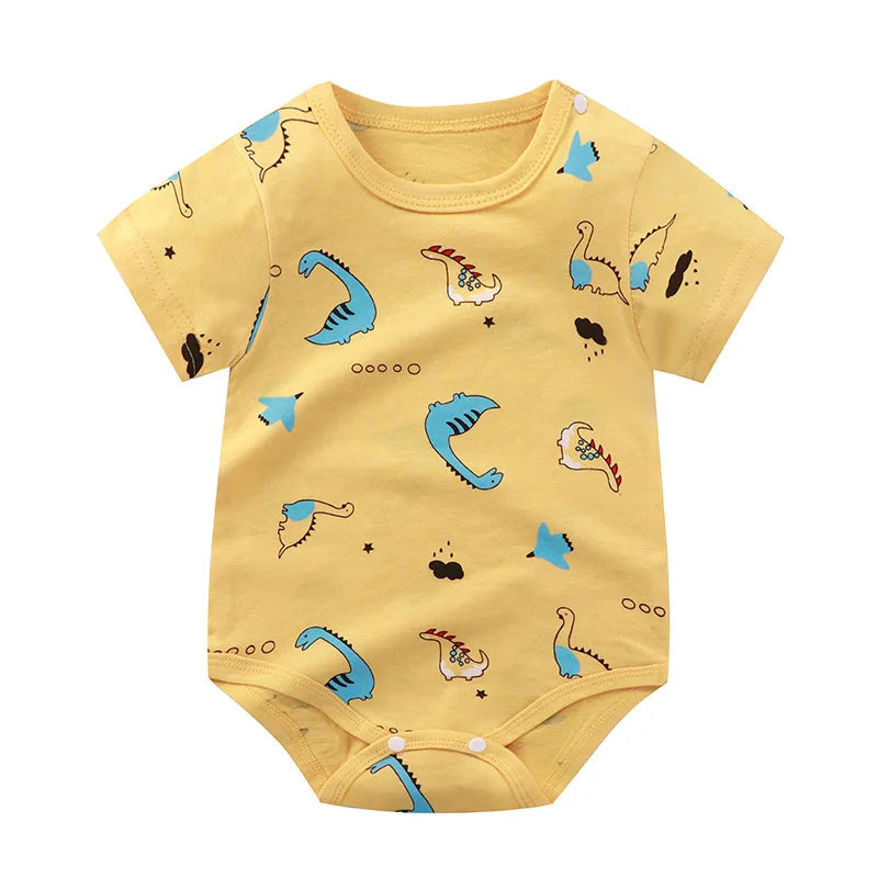 White Contrast Cartoon Romper – Spring &amp; Autumn Edition  By KK BRAND – For Your Little One’s Everyday Adventures 2025