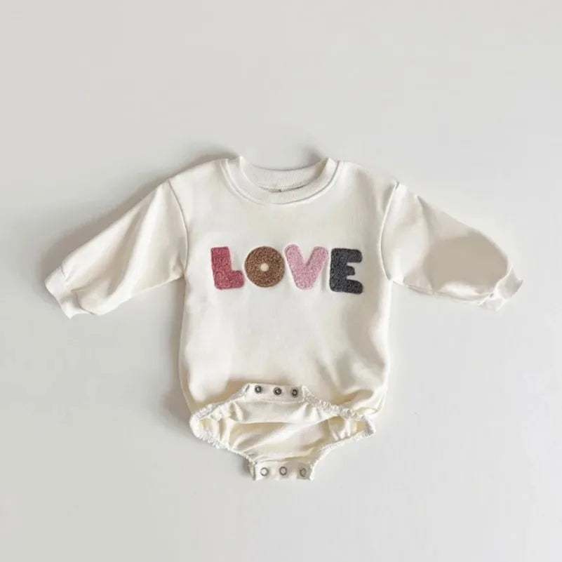 KK BRAND Unisex Cotton Baby Romper – Soft, Sweet  All-Season Ready LOVE Embroidery  Newborn Infant  BABY BOYS AND BABY GIRLS 2025