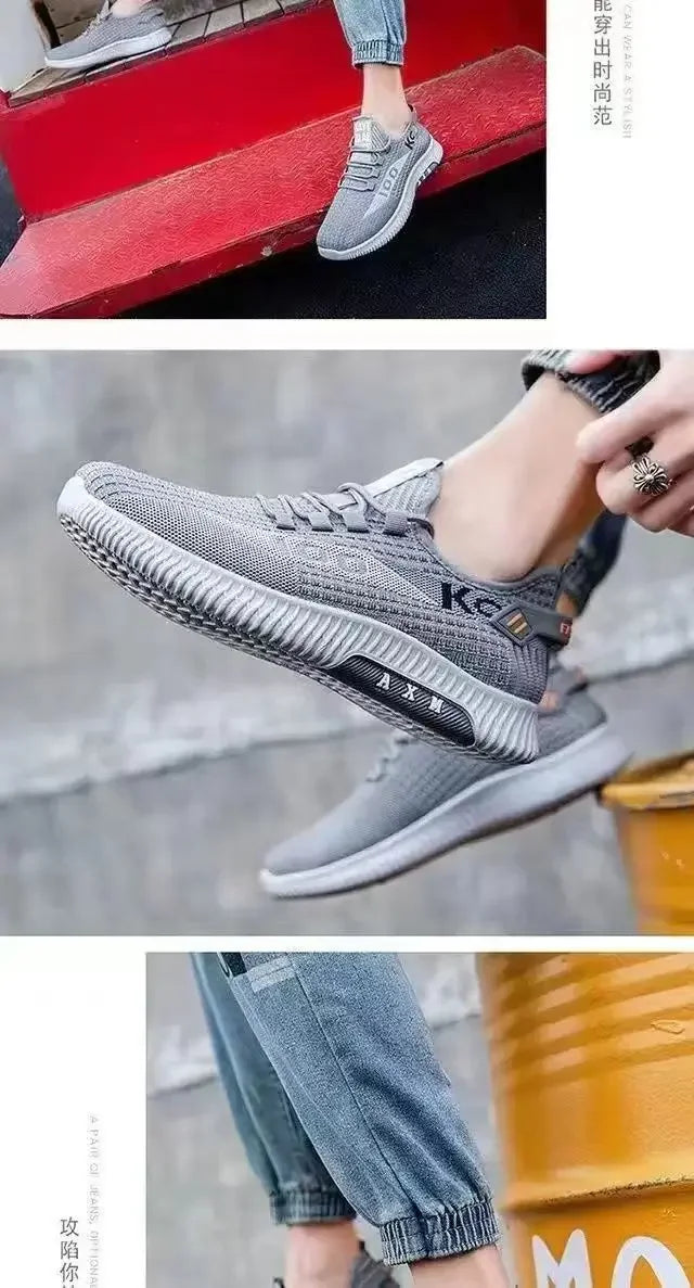 Spring Lightweight Breathable Mesh Sneakers for Men – Trendy & Comfortable Joggers | KK BRAND 2025
