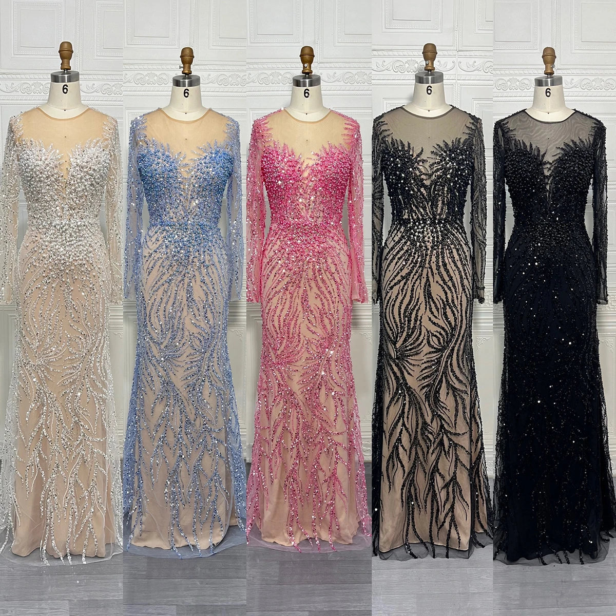 ✨ KK BRAND | ELEGANT BEADED SILK WASHING WEAR EVENING GOWN – WOMEN’S FORMAL TULLE MASTERPIECE | 2025