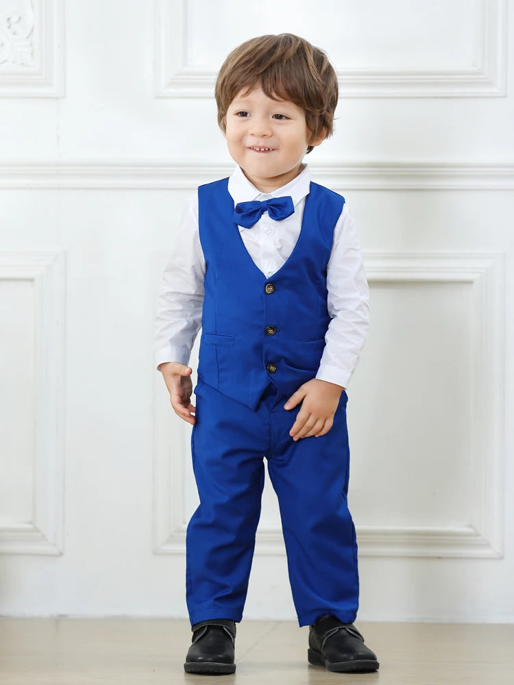 👔 Kids Boy Gentleman 4-Piece Clothing Set – Formal Style for Little Gentlemen .STYLISH DRESS FOR KIDS   2025