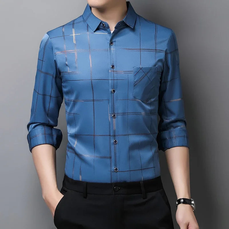 🖤 KK BRAND Men’s Check Design Smart Casual Shirt – The Elevated All-Season Classic 🖤 | 2025