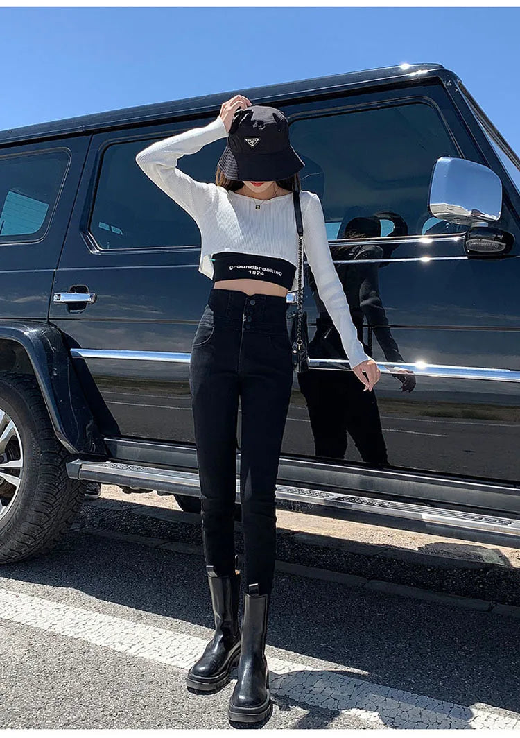 ✨ KK BRAND LIGHT BLUE & LIGHT BLACK CURVE FIT DENIM JEANS FOR WOMEN | 2025