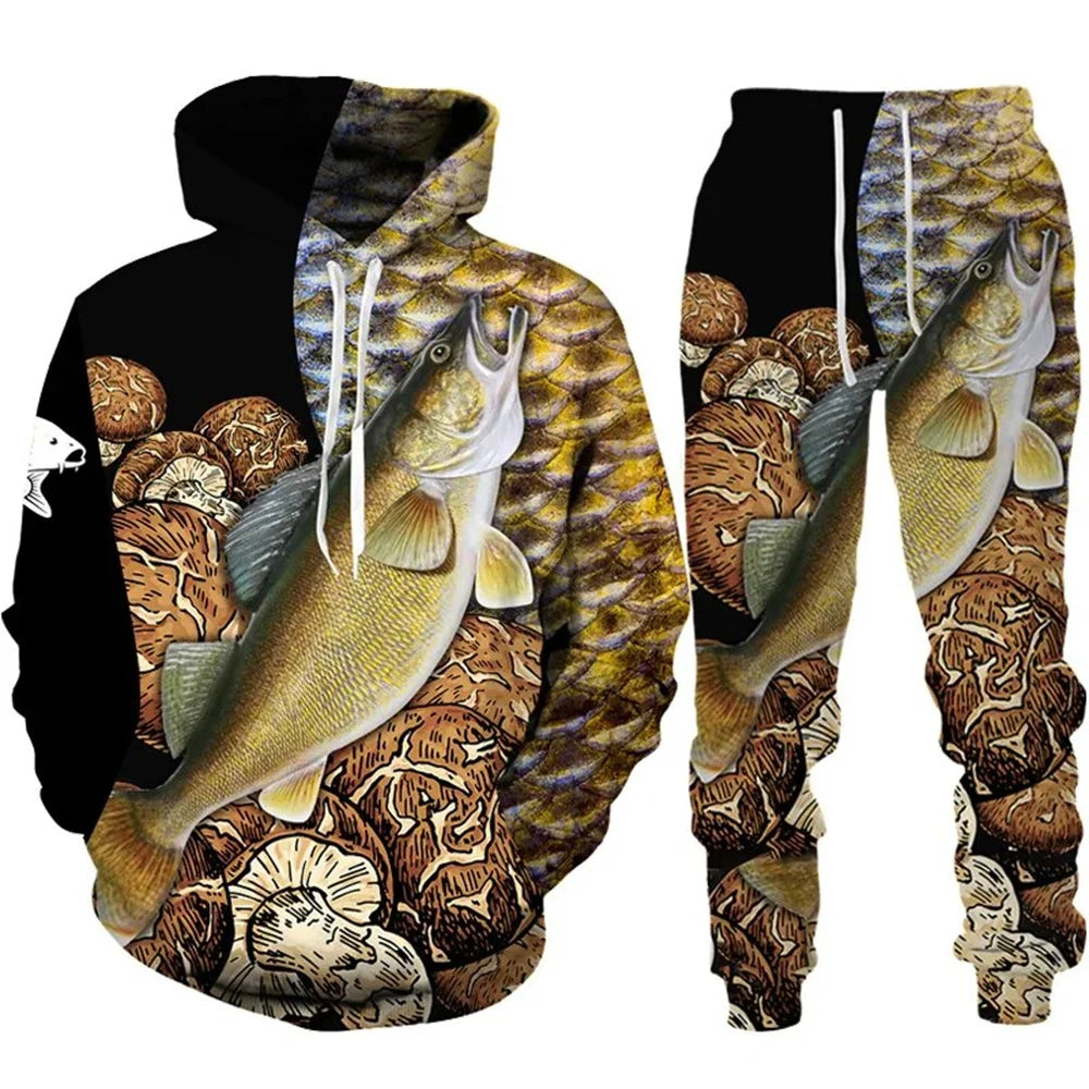✨ KK BRAND | 3D TIGER PRINT HOODED TRACKSUIT FOR MEN | HIGH-DEFINITION DIGITAL PRINT | FLEECE COMFORT | AUTUMN/WINTER | 2025