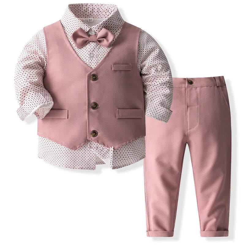 KK BRAND -Kids’ 3-Piece Gentleman Suit Set –  For birthdays, weddings, or special family events 2025