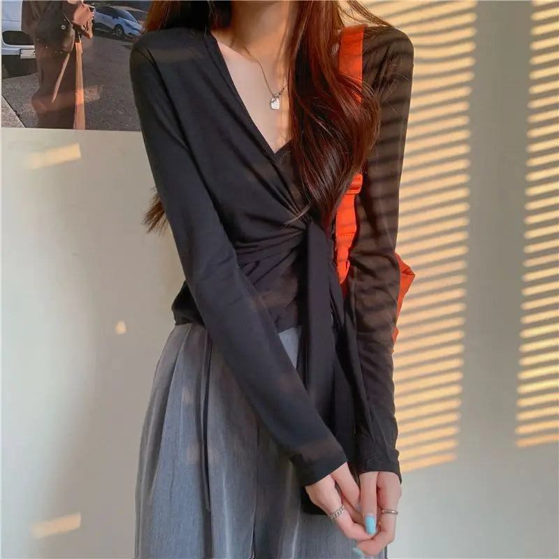 🌿 KK BRAND V-NECK BATIK COTTON CROP TOPS T.SHIRT – COTTON COMFORT. TROPICAL TEXTURE. CAREFREE ENERGY | 2025