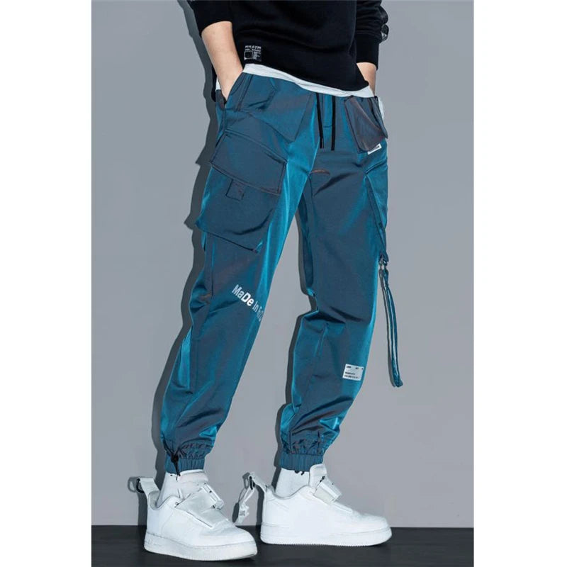 🔥 ✨ KK BRAND BLACK & CONTRAST BLUE CARGO TROUSERS FOR MEN | 2025