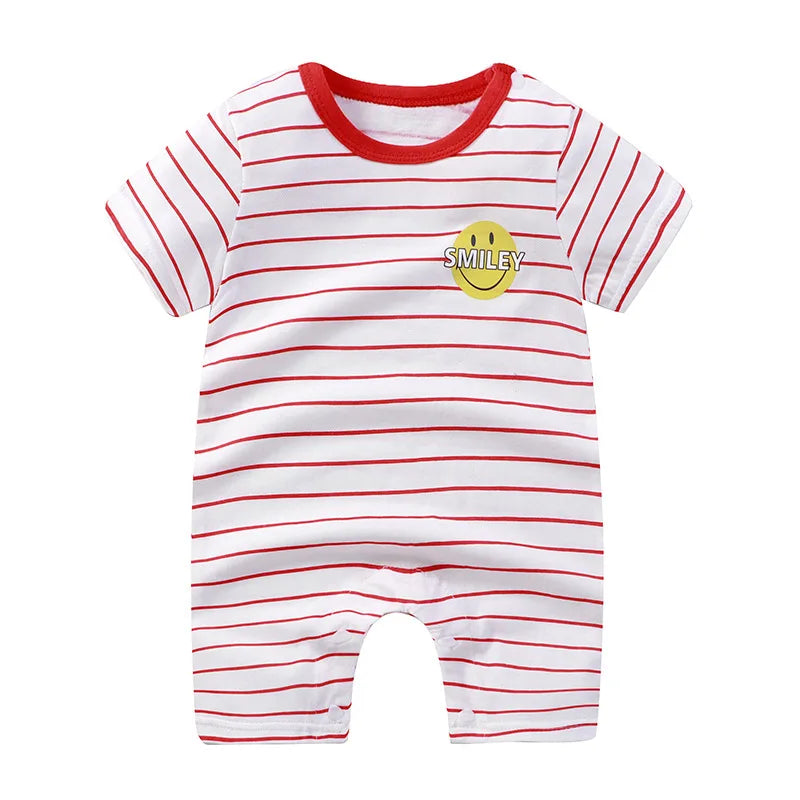 White Contrast Cartoon Romper – Spring &amp; Autumn Edition  By KK BRAND – For Your Little One’s Everyday Adventures 2025
