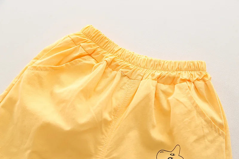 KK BRAND – Stylish & Comfortable Kids' Wear Cartoon Printed Summer T-Shirt & Shorts 2 PIECE Set | 2025