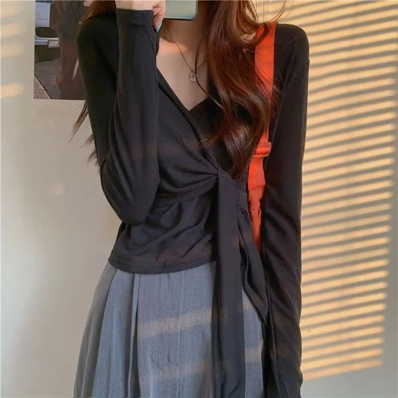 🌿 KK BRAND V-NECK BATIK COTTON CROP TOPS T.SHIRT – COTTON COMFORT. TROPICAL TEXTURE. CAREFREE ENERGY | 2025