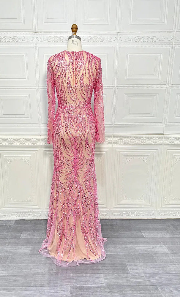 ✨ KK BRAND | ELEGANT BEADED SILK WASHING WEAR EVENING GOWN – WOMEN’S FORMAL TULLE MASTERPIECE | 2025