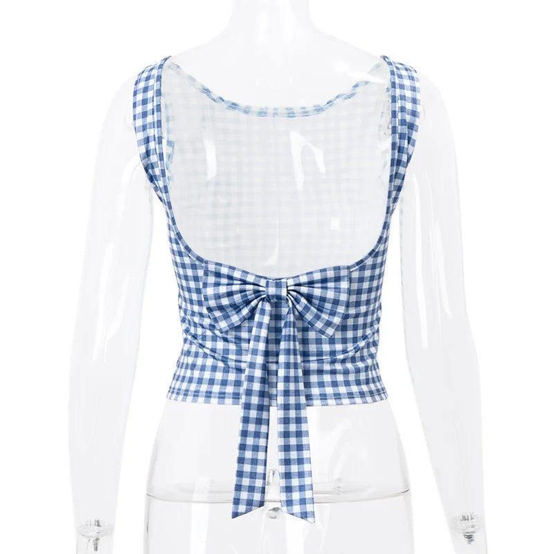 BY KK BRAND – Check Design Cotton Top | Summer & Streetwear Edit | 2025