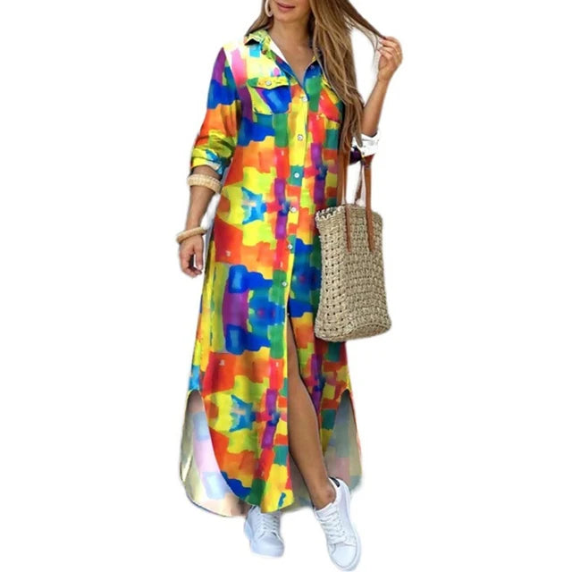 ✨ KK BRAND Women’s Front-Open Printed Long Gown Dress – Smart, Elegant, and Effortlessly Chic & STYLISH DRESS 2025