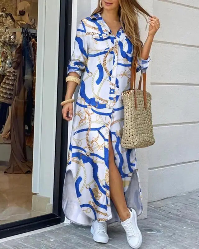 ✨ KK BRAND Women’s Front-Open Printed Long Gown Dress – Smart, Elegant, and Effortlessly Chic & STYLISH DRESS 2025