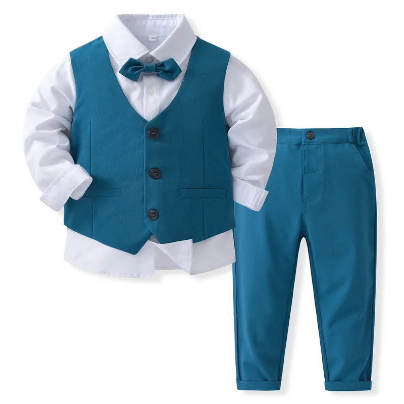 KK BRAND -Kids’ 3-Piece Gentleman Suit Set –  For birthdays, weddings, or special family events 2025