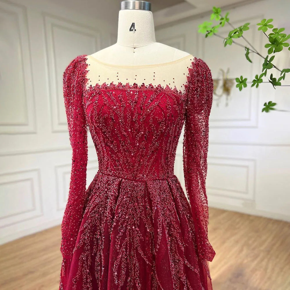 💫 Exquisite Full-Sleeve Tulle A-Line Dress – KK BRAND Signature Elegance  women and girls who appreciate timeless beauty. 2025