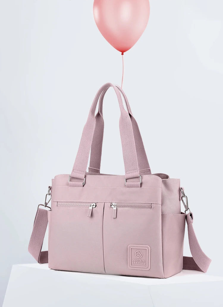 👜 KK BRAND – Leather-Nylon Shoulder Tote Bag Where Elegance Meets Everyday Function 2025