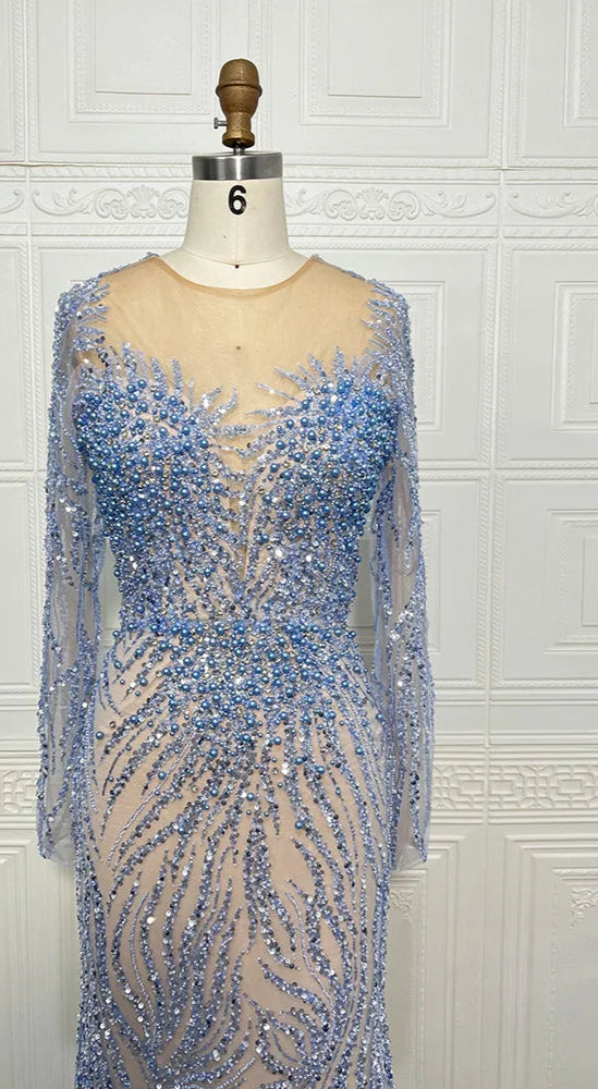 ✨ KK BRAND | ELEGANT BEADED SILK WASHING WEAR EVENING GOWN – WOMEN’S FORMAL TULLE MASTERPIECE | 2025