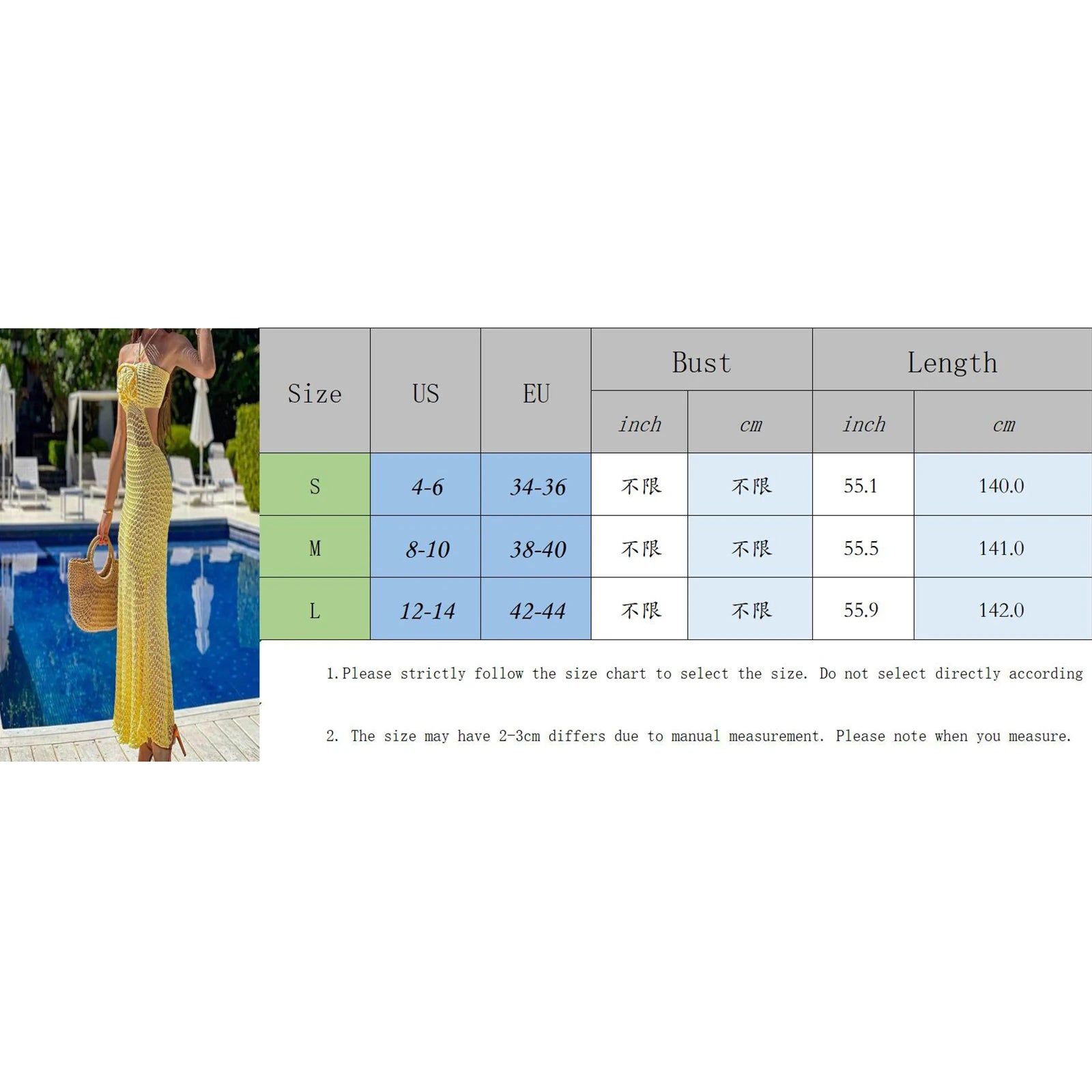 KK BRAND – Women’s 3D Flower Knit Halter Maxi Dress | Autumn 2025 Beach & Club Style | 2025